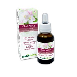 Crab Apple or Crab Apple (Malus pumila) Emotional Flowers or Bach Flowers Naturalma - Drops 30 ml - Alcohol-free Liquid Extract - Flower Essences - Vegan