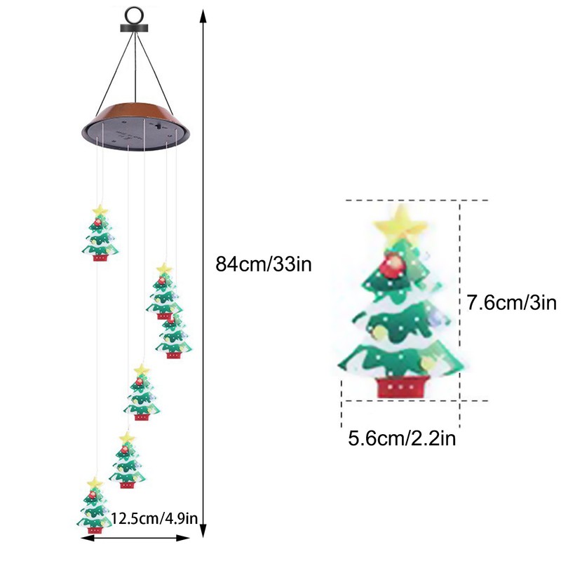 Yard Solar Wind Chime Light LED Solar Powered Wind Chimes