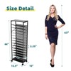 Ekisemio 15 Tier Rolling File Cart, Sturdy and Durable Desk