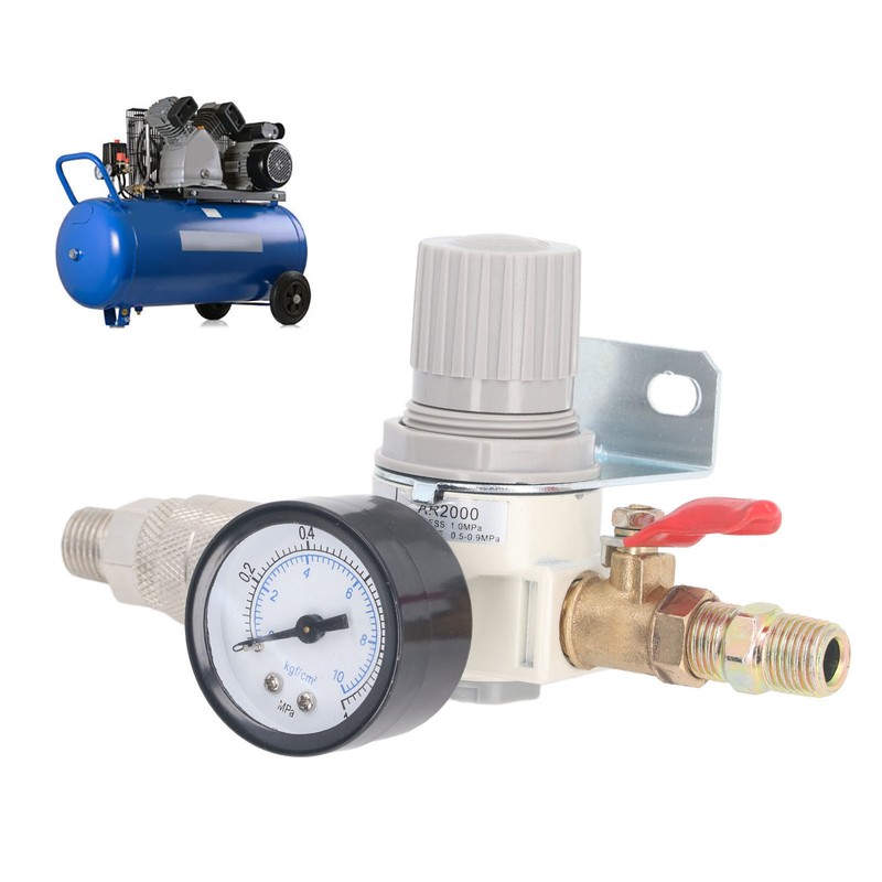 Air Compressor Pressure Regulator 1/4 Inch NPT Air Pressure Regulator