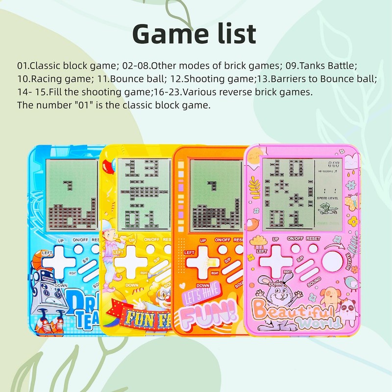 CZT Poket block game console Built-in multiple classic Retro brick