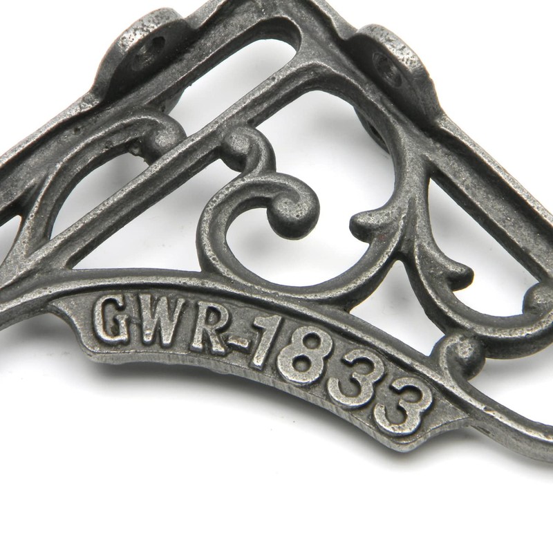 Oakcrafts - Pair of Shelf Brackets GWR 1883 Antique Cast