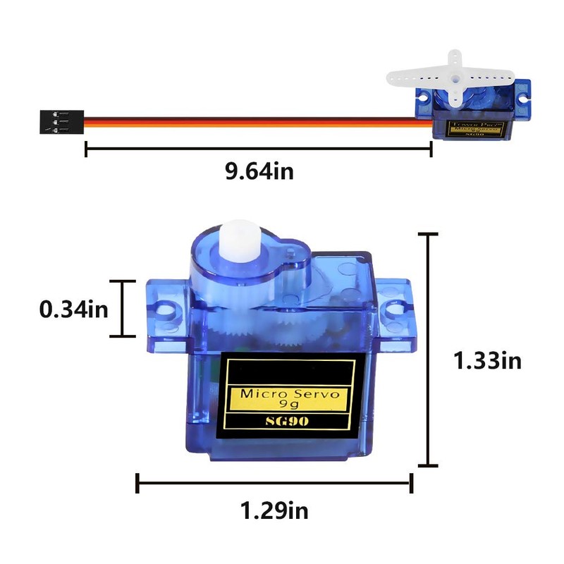 Aitrip 6pcs SG90 9G Servo Motor Kit for RC Robot