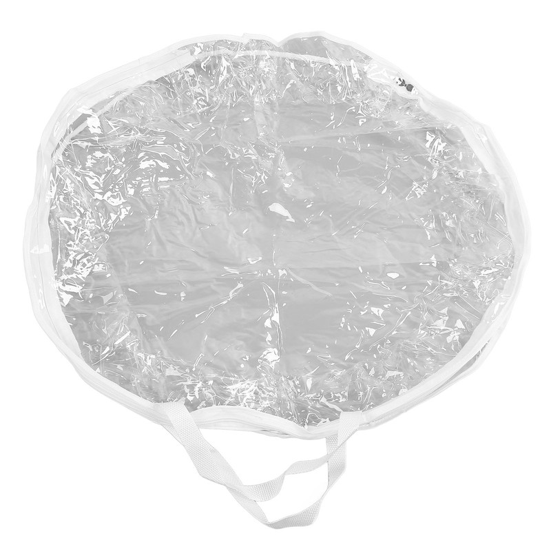 Wreath Storage Bag 60x20cm Thick PVC Reinforced Handle Double Zippers