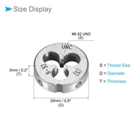 CoCud 8-32 UNC Screw 9SiCr Alloy Tool Steel Thread Milling Tool for Sewing Machine Thread Repair 1 Piece