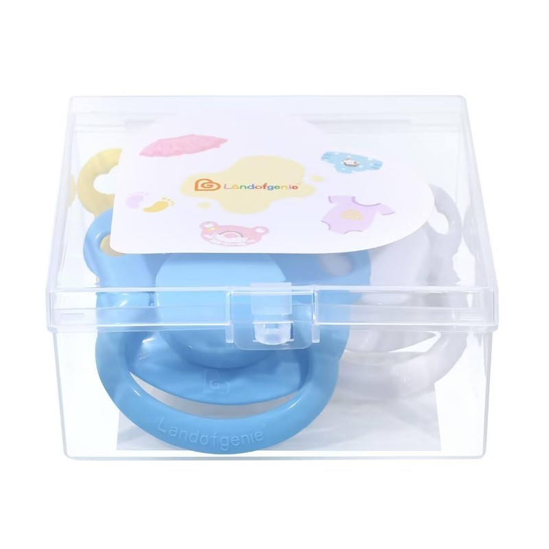 Landofgenie Large Shield Adult Size Pacifiers Set Bear Shaped Cutie