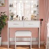 YESHOMY Vanity Desk with Mirror, Makeup Table with 2 Large