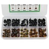 140Pcs Needle Felting Eyes 6-10mm Mini Glass Amber with Black
