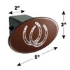 Graphics and More Horseshoe Lucky Double Cowboy Brown Oval Tow