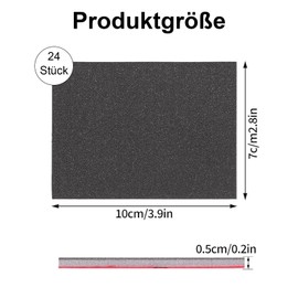 Foonary Set di 24 spugne abrasive, 80 – 3000, grana bagnata, utilizzabile su entrambi i lati, spugna per lucidare legno, metallo, mobili e auto, riparazione di carrozzeria, modellismo e fai da te