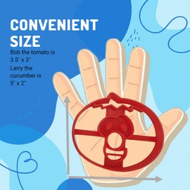 Inspired By/Compatible With Veggie Tales-Themed Bob The Tomato and Larry The Cucumber Cookie Cutters (2 Pack)