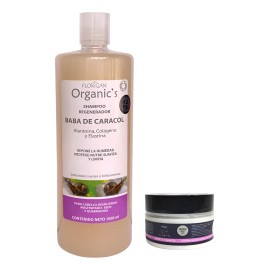 Crema Baba De Caracol 100grs. + Shampoo Baba De Caracol 1lt. Todo Tipo De Piel Día/noche