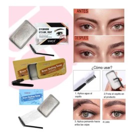 2 Piezas Cera Para Cejas Jabón Fijador Traslucido                                                                                                     