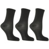 RJM Ladies Plain Ankle Socks Size 4-7 Black
