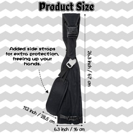 GoaePode Baby Carrier Sling with Side Support Straps, Hands Free Adjustable Toddler Sling Carrier Newborn to Toddler Carrying with Cushioned Shoulder Straps, Ergonomic M-leg Health, 0-36 Months(Black)