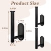 2 Pack Adhesive Metal Curtain Hooks and Tiebacks - No
