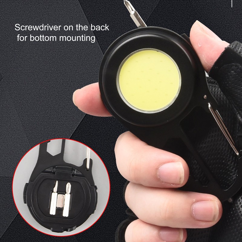 Mini Keychain Light USB Dual Light Source Keychain Flashlight Magnetic