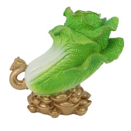 Lucky Cabbage Crafts Chinese Bai Cai Ornament Resin Feng Shui Blessing Wealth Decoration For Shop Office Gifts