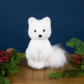 Northlight Sitting Artic Fox Pup Christmas Figurine - 7.5"