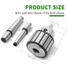Yunnergo 1-32"-1/2" JT33 Drill Chuck MT1&MT2 Morse Taper Shank