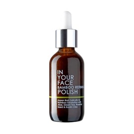 In Your Face Bamboo Refining Polish - Exfoliante facial natural y exfoliante facial con bambú, ácido salicílico, aloe, té verde, rosa mosqueta y arcil