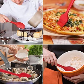 PUBAMALL 6 Piezas Juego de Esptulas de Silicona, para utensilios de cocina antiadherentes, cocinar, hornear, mezclar                                  