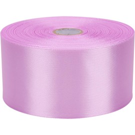 Baocuan 2 inch x 50 Yards Purple Pink Single Face Satin Ribbon Solid Fabric Ribbon for Gift Wrapping Floral Bouquets Wedding Birthday Party Decoration Hair Floral Craft Sewing