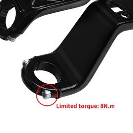 XMT-MOTO Front Fairing Support Brackets Mounts Fit for Harley 2022-2025 Low Rider ST FXLRST,2022 Low Rider El Diablo FXRST,Vivid Black