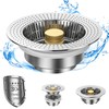 Fecoor Upgraded 3-in-1 Kitchen Sink Drain Strainer, Stainless Steel Sink
