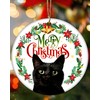 Black Cat Ornament for Christmas Tree Cat Gifts for Cat