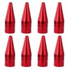 8 Purple Long Spiked Valve Stem Caps Mental Thread Kit/Set