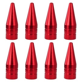 8 Purple Long Spiked Valve Stem Caps Mental Thread Kit/Set for Rim/Wheel/Tires （Red）