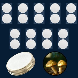 Mushroom Growing Supplies 0.25μm - 18 Pack 68mm Filter Disc Mushroom Filter Applied Under Wide Mouth Jar Lid for Mushroom Growing