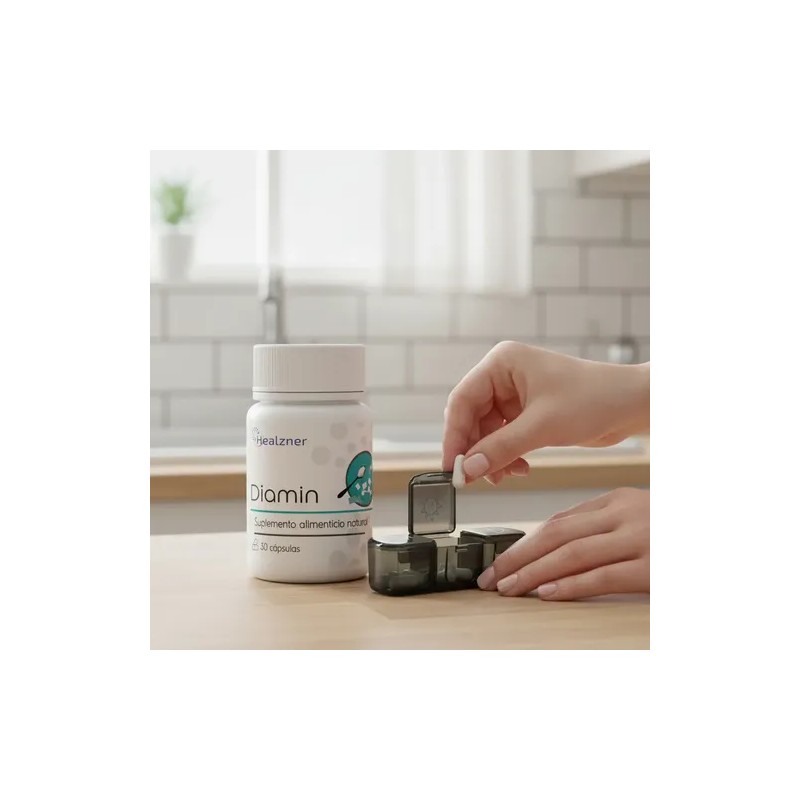 Diamin | Suplemento | Incluye Pastillero | 30 Caps (1pza)