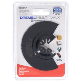 Dremel MM452 Multi-Max Bi-Metal (BiM) Half Moon Oscillating Saw Blade- Oscillating Tool Accessory- Perfect for Cutting Wood and Metal- Universal Quick-Fit System, Black
