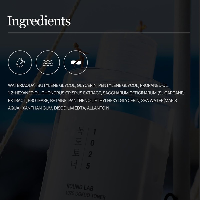 ROUND LAB 1025 Dokdo Toner 6.76 Fl Oz, Oil Control
