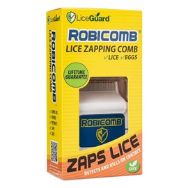 LiceGuard RobiComb Electronic Head Lice Comb, Gentle Lice Treatment for Kids & Adults, Clinically Tested Zapping Nit Comb Detects & Kills Super Lice in Thick, Fine & Curly Hair, Microcharge Technology