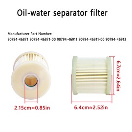 Filtro de combustible, separador de agua, elemento de filtro de separación de agua, compatible con motor fuera de borda Honda Yamaha 90794-46871-00 90794-46871 90794-46911 90794-46911-00 90794-46913