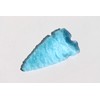 Blue Fiber Optic Glass Flint Knapped/Knapping Art Using Pressure Flaking