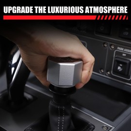 Tumukiw Gear Shift Knob Compatible with INEOS Grenadier 2020-2024, Aluminum Alloy Car Gear Lever Stick Shifter Handle with Screws and Span Interior Accessories (Silver)