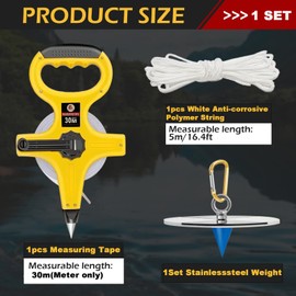 BUWUSMU 7.87 Inch Plastic Secchi Disk Set - Secchi Disc with Black and White Quadrants, Steel Cone, Holding Line, and 30 Meter Tape Measure for Clarity Measurements