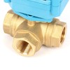 U.S. Solid 1/2" 3 Way Brass Motorized Ball Valve with