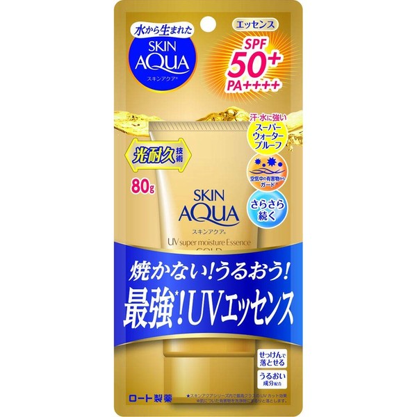 Skin Aqua Super Moisture Essence Gold Sunscreen, 2.8 oz (80 g) x 11 Packs