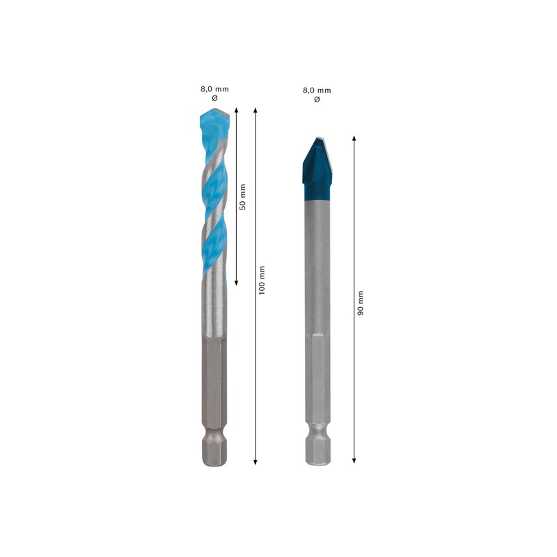 Bosch 2 x Expert HEX-9 Hard Ceramic and Multi Construction