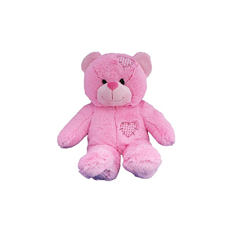 Cuddly Soft 16 inch Stuffed Pink Patches Teddy Bear...We Stuff