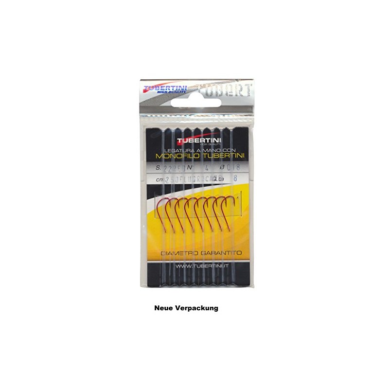 Tubertini Hook S.22 Red Bound Size 06/0.18 mm Fluocarbon
