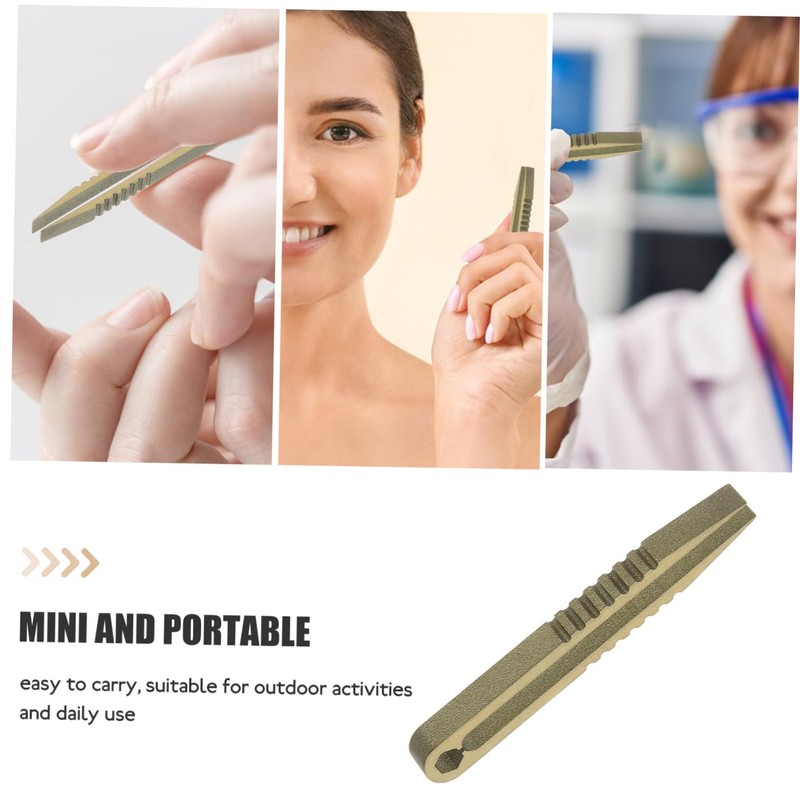 Angoily Titanium Tweezer Lightweight Portable Tool for Camping Outdoor Use