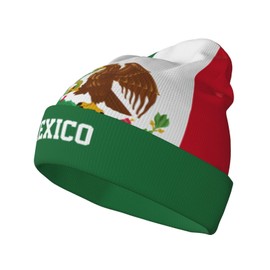 Mexico Flag Beanie Hat for Men Women Winter Warm Beanie Cap Knitted Slouchy Sleep Hats Skull Cap