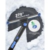 JOYTUTUS 47.7″ Extendable Snow Brush and Ice Scraper, 270° Pivoting