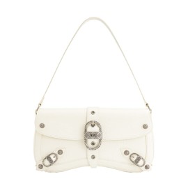 [JW PEI] eva Women's Handbag, Small, Crocodile Pattern, Shoulder Bag, Brand Bag, Women's, One Shoulder Bag, Simple Design, Bag, Stylish, Commuting Bag, Lightweight, embossed white